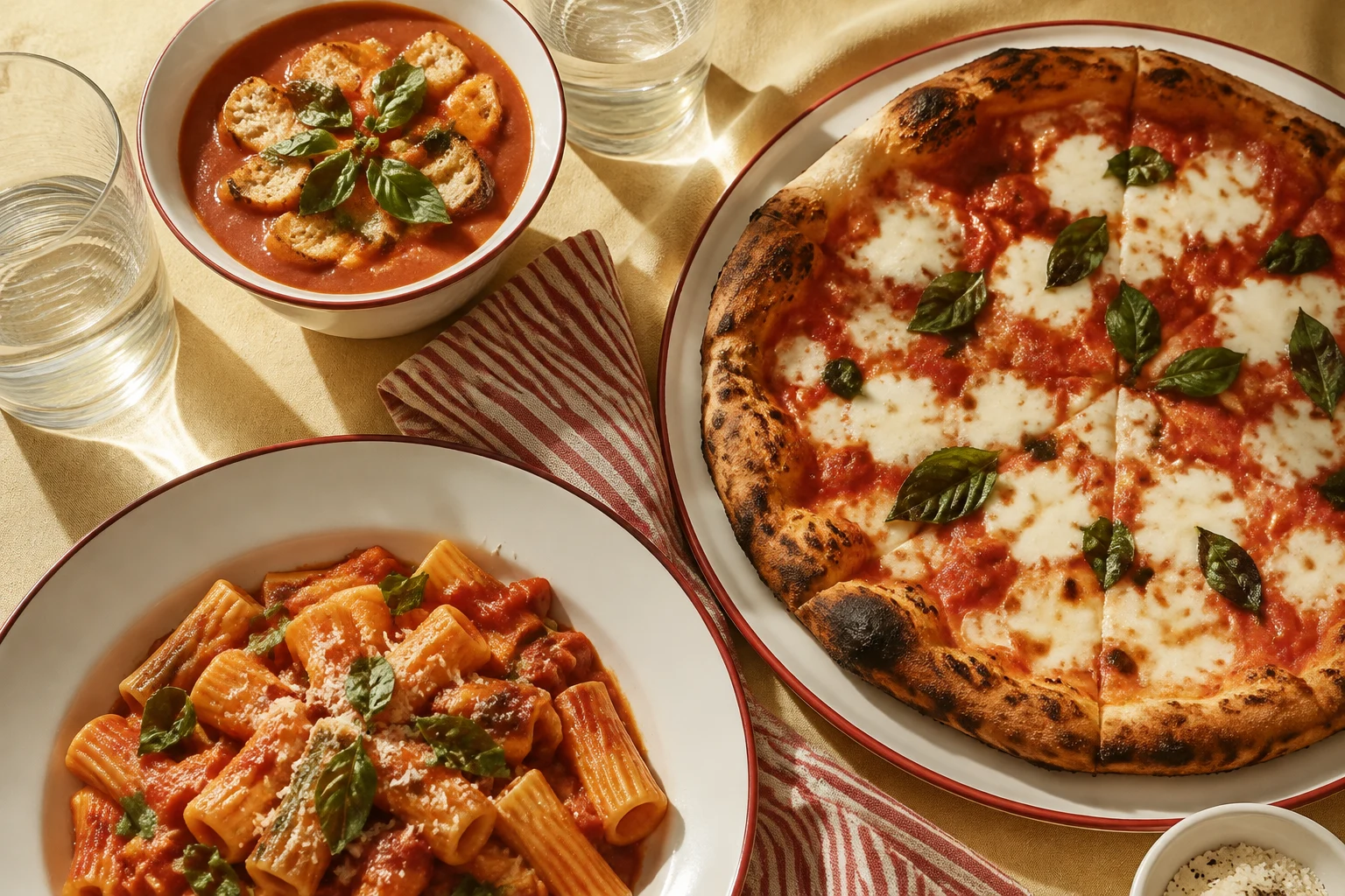 Fictional Tavola supper — AI-generated concept image